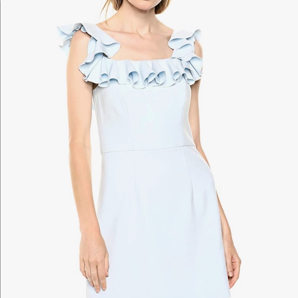 FRENCH CONNECTION light blue ruffle dress